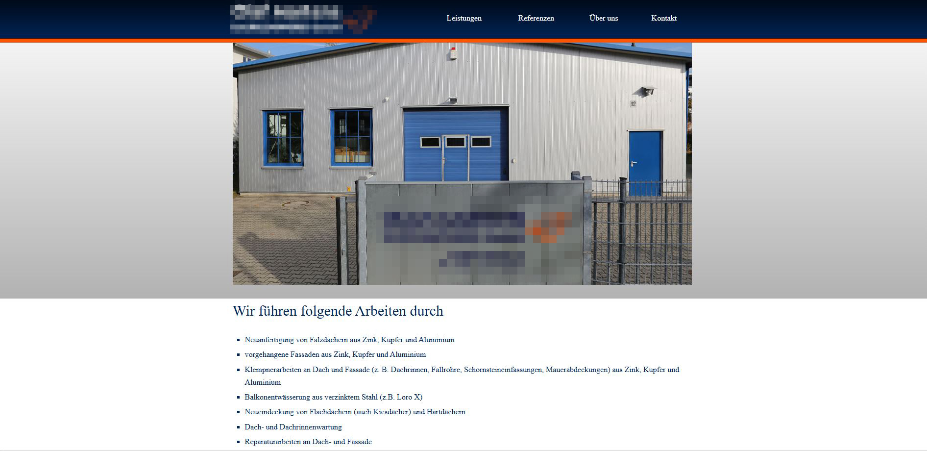 Alte Website von Olaf Martens Bauklempnerei